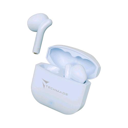 TECHMADE TM-XM201-BL AURICOLARI WIRELESS BLUETOOTH V 5.3 CON BOX DI RICARICA BLU