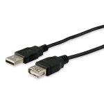EQUIP CAVO PROLUNGA USB-A 2.0 MASCHIO-FEMMINA 3 MT NERO