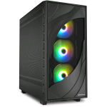 SHARKOON REBEL C80M RGB CASE GAMING CON FRONTALE IN VETRO TEMPERATO ILLUMINAZIONE RGB FLUSSO D'ARIA OTTIMIZZATO NERO