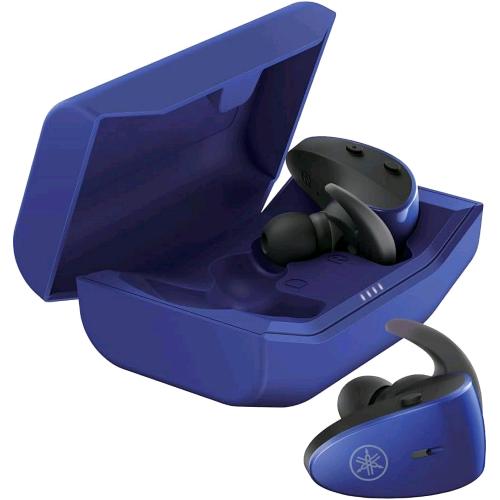 YAMAHA TW-ES5A AURICOLARI IN-EAR SPORTIVI TRUE WIRELESS BLUETOOTH CON LISTENING CARE MICROFONO CON DESIGN AVANZATO RESISTENTI AD ACQUA E SUDORE IPX7 BLU