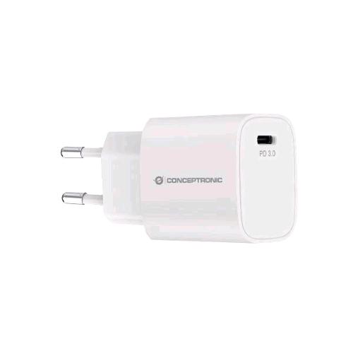 CONCEPTRONIC ALTHEA14W CARICABATTERIE DA RETE PD 20 W 1 PORTA USB-C BIANCO
