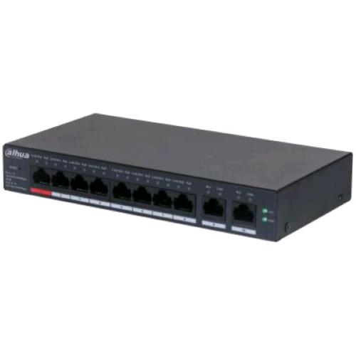 DAHUA DH-CS4010-8GT-110 SWITCH DI RETE GESTITO L2 10 PORTE RJ-45 POE 10/100/1000 Mbps BLACK