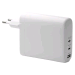 DBRAMANTE 1928 WALL CHARGER-CARICABATTERIE DA RETE USB-C USB-A 3 USCITE 140W + 100W + 18W BIANCO