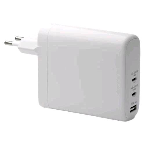 DBRAMANTE 1928 WALL CHARGER-CARICABATTERIE DA RETE USB-C USB-A 3 USCITE 140W + 100W + 18W BIANCO