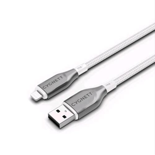 CYGNETT CAVO ARMOURED INTRECCIATO DA USB-A A LIGHTNING 1 MT BIANCO