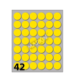 MARKIN ETICHETTE ADESIVE ROTONDE DIAMETRO 18 mm GIALLO CONF 420 Pz.
