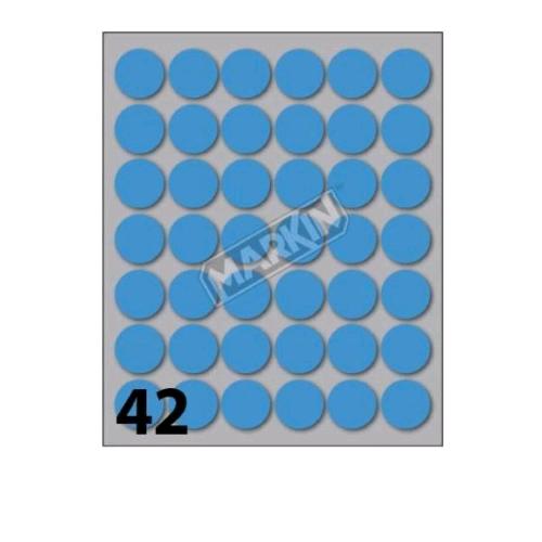 MARKIN ETICHETTE ADESIVE ROTONDE DIAMETRO 18 mm BLU CONF 420 Pz.