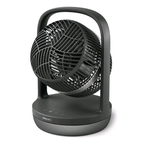 PHILIPS SERIE 3000 VENTILATORE DA TAVOLO 3 VELOCITA' 2 MODALITA' INCLINABILE CON ROTAZIONE E TIMER ULTRA SILENZIOSO NERO