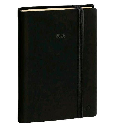QUO VADIS DAILY POCKET PRESTIGE SILK AGENDA GIORNALIERA 2025  8.5X13 CM 12 MESI GENNAIO DICEMBRE CHIUSURA CON ELASTICO NERO