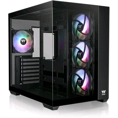 THERMALTAKE VIEW 380 TG ARGB MID TOWER Mini ITX, Micro ATX e ATX PANNELLO FRONTALE E LATERALE IN VETRO TEMPERATO NERO