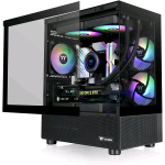 THERMALTAKE VIEW 170 TG ARGB MICRO CHASSIS PANNELLO FRONTALE E LATERALE IN VETRO TEMPERATO NERO