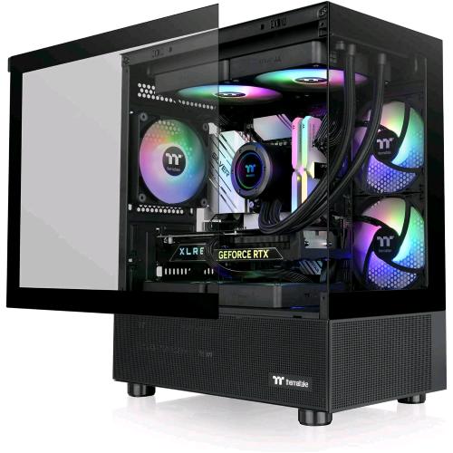 THERMALTAKE VIEW 170 TG ARGB MICRO CHASSIS PANNELLO FRONTALE E LATERALE IN VETRO TEMPERATO NERO
