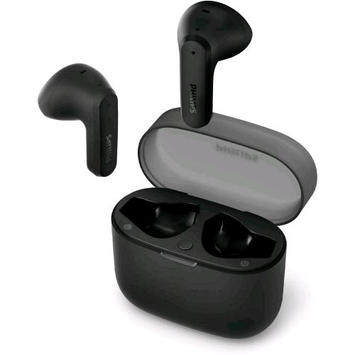 PHILIPS TAT2139BK CUFFIE AURICOLARI BLUETOOTH TRUE WIRELESS MUSICA E CHIAMATE CON CUSTODIA DI RICARICA TASCABILE IPX4 USB-C NERO