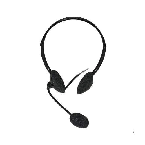 LINK LKHS01 CUFFIA STEREO USB 2.0 CON MICROFONO ORIENTABILE CONTROLLO DEL VOLUME SU CAVO NERO