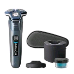 PHILIPS S7882/55 RASOIO ELETTRICO RICARICABILE WET E DRY SERIE 7000 3 TESTINE FLESSIBILI TECNOLOGIA SKINLQ CON CUSTODIA BLU