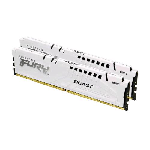 KINGSTON FURY BEAST EXPO KIT MEMORIA RAM 2x16GB TOT 32GB 6.000MHz TIPOLOGIA DIMM TECNOLOGIA DDR5 CAS 30 WHITE