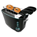 CECOTEC TOAST DOUBLE TOSTAPANE 2 FETTE 650W 7 LIVELLI DI TOSTATURA VASSOIO RACCOGLIBRICIOLE NERO