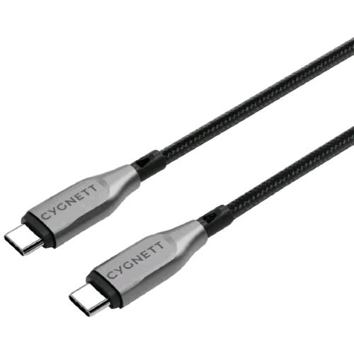 CYGNETT CAVO INTRECCIATO USB-C MASCHIO-MASCHIO 3 MT NERO