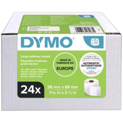 DYMO LABELWRITER CONF 6240 ETICHETTE ADESIVE 36X89 mm BIANCO LUCIDO 
