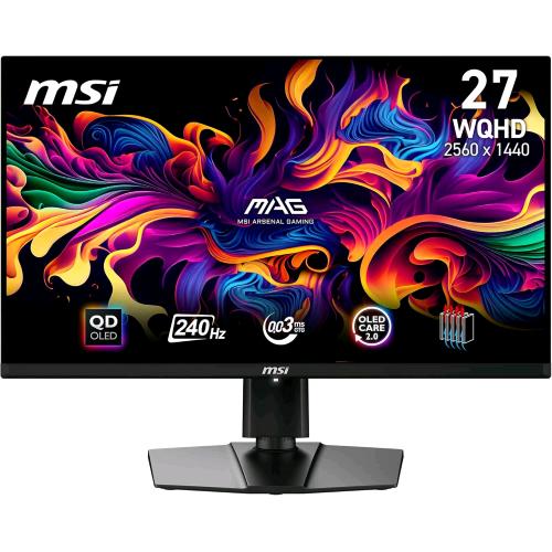 MSI MAG 271QPX QD-OLED E2 GAMING 26.5" WIDE QUAD HD OLED 2560 x 1440 250 CD/mq - 0.03ms 240Hz HDR 400 USB-C 2 x HDMI 1 x DISPLAYPORT 