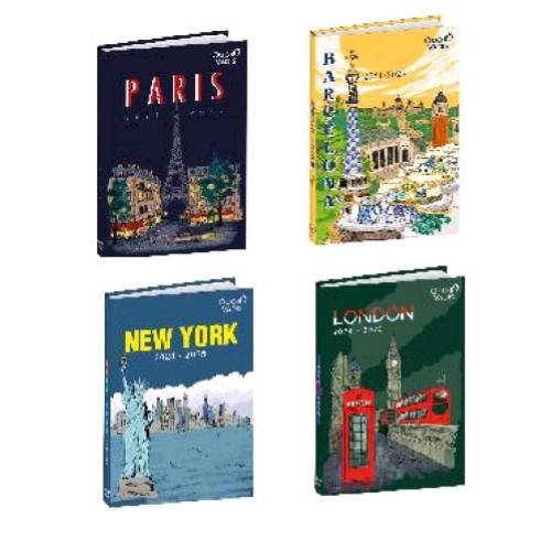 QUO VADIS CITIES AGENDA GIORNALIERA 2024/25 12X17 CM 12 MESI AGOSTO LUGLIO FANTASIE ASSORTITE CONF 8 Pz.
