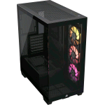 CORSAIR iCUE LINK 3500X RGB BLACK MID-TOWER ATX CASE PER PC VETRO PANORAMICO TEMPERATO COMPATIBILE CON SCHEDA MADRE A CONNESSIONE INVERSA 3 x VENTOLE CORSAIR RX120 RGB INCLUSE NERO