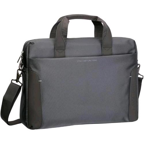 RIVACASE BRIEFCASE BORSA PER NOTEBOOK DA 15.6" TASCA FRONTALE CON TRACOLLA GRIGIO