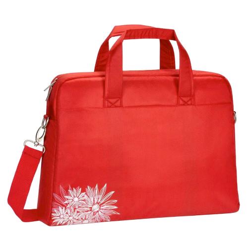 RIVACASE BORSA DONNA PER NOTEBOOK DA 15.6" IN POLIESTERE TASCA INTERNA CON MANIGLIE IMBOTTITE E TRACOLLA ROSSO