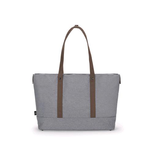 DICOTA SHOPPER BAG ECO MOTION BORSA PER NOTEBOOK DA 14.1" I PET 2 SCOMPARTI E TASCA INTERNA CON CERNIERA GRIGIO 