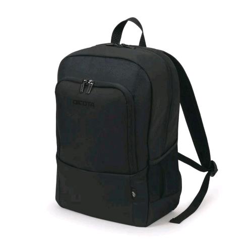DICOTA ECO BASE ZAINO PER NOTEBOOK DA 14.1" IN PET 2 SCOMPARTI TASCA FRONTALE E TASCHE LATERALI SCHIENALE ERGONOMICO NERO
