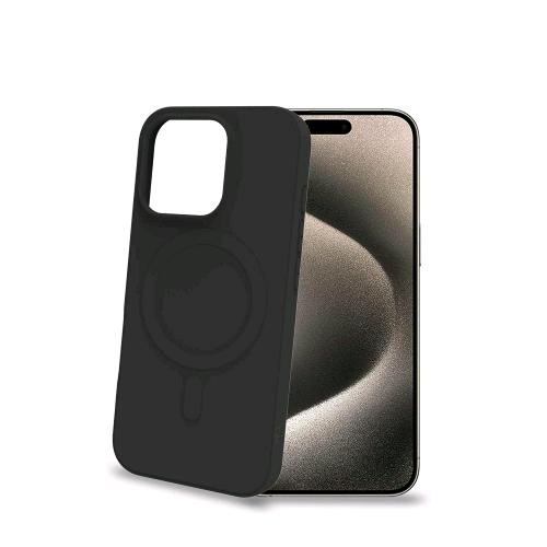 CELLY APPLE iPHONE 16 PRO COVER CROMOMAG IN TPU COMPATIBILE MAGSAFE BLACK