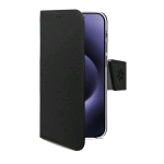 CELLY APPLE iPHONE 16 PRO MAX CUSTODIA A PORTAFOGLIO IN SIMILPELLE BLACK