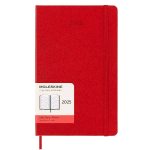 MOLESKINE DAILY AGENDA GIORNALIERA 2025 13 x 21 CM 12 MESI GENNAIO DICEMBRE COPERTINA RIGIDA CON ELASTICO ROSSO