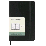 MOLESKINE WEEKLY AGENDA SETTIMANALE 2025 9 X 14 CM 12 MESI GENNAIO DICEMBRE COPERTINA MORBIDA CON ELASTICO NERO
