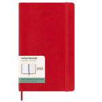 MOLESKINE WEEKLY AGENDA SETTIMANALE 2025 13 X21 CM 12 MESI GENNAIO DICEMBRE COPERTINA MORBIDA CON ELASTICO ROSSO
