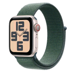 APPLE WATCH SE GPS + CELLULAR 4G 40mm CASSA IN ALLUMINIO STARLIGHT CINTURINO SPORT LOOP VERDE LAGO