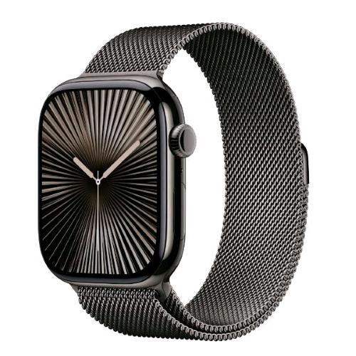 APPLE WATCH SERIES 10 GPS + CELLULAR 4G 42mm CASSA IN TITANIO ARDESIA CINTURINO LOOP MILANESE ARDESIA