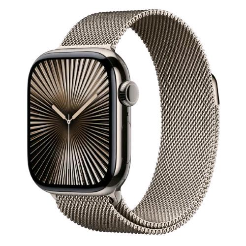 APPLE WATCH SERIES 10 GPS + CELLULAR 4G 46mm CASSA IN TITANIO NATURALE CINTURINO LOOP MILANESE TITANIO NATURALE - S/M