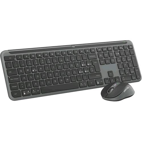 LOGITECH MK950 SIGNATURE SLIM WIRELESS TASTIERA E MOUSE KIT CON DI DIGITAZIONE SILENZIOSI, SWITCH TRA TRE DISPOSITIVI, BLUETOOTH, PIÙ SISTEMI OPERATIVI, WINDOWS, MAC, LAYOUT ITALIANO QWERTY, GRAFITE