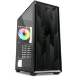 SHARKOON VK2 RGB CASE ATX 2 x U3, TG, 3 x 120mm FAN 1x 120mm ARGB FAN PANNELLO LATERALE E SUPERIORE IN VETRO TEMPERATO NERO