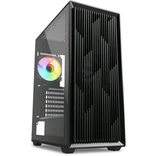 SHARKOON VK2 RGB CASE ATX 2 x U3, TG, 3 x 120mm FAN 1x 120mm ARGB FAN PANNELLO LATERALE E SUPERIORE IN VETRO TEMPERATO NERO