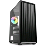 SHARKOON VK3 RGB CASE ATX 2 x U3, TG, 3 x 120mm FAN 1x 120mm ARGB FAN PANNELLO LATERALE E SUPERIORE IN VETRO TEMPERATO NERO