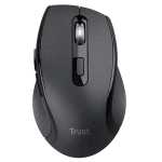 TRUST COMFORTABLE MOUSE WIRELESS CONFORTEVOLE PER LUNGHE SESSIONI DI LAVORO 6 PULSANTI 800-1200 DPI MICRORICEVITORE USB NERO