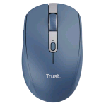 TRUST OZAA COMPACT MOUSE OTTICO WIRELESS RICARICABILE SILENZIOSO CON DOPPIA CONNESSIONE BLUETOOTH T + RF 2,4GHz COLLEGABILE FINO A 3 DISPOSITIVI 6 PULSANTI 3.200 DPI BLU 