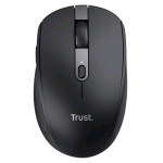 TRUST OZAA COMPACT MOUSE OTTICO WIRELESS RICARICABILE SILENZIOSO CON DOPPIA CONNESSIONE BLUETOOTH T + RF 2,4GHz COLLEGABILE FINO A 3 DISPOSITIVI 6 PULSANTI 3.200 DPI NERO