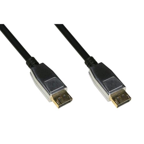 LINK CAVO DISPLAYPORT 1.4 SUPPORTA 8K 60HZ MASCHIO-MASCHIO CONNETTORI PLACCATI IN ORO 1.8 MT NERO