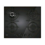 CANDY CVG6BR4WTB PIANO COTTURA A GAS 4 FUOCHI 60 CM PIANO IN VETRO NERO