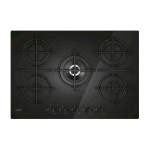 CANDY CVG74WTB PIANO COTTURA A GAS 5 FUOCHI 75 CM PIANO IN ACCIAIO INOX NERO