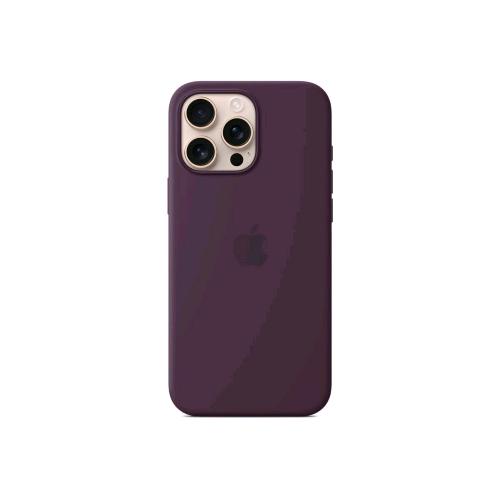 APPLE iPHONE 16 PRO MAX SILICONE CASE COVER MagSafe IN SILICONE PRUGNA