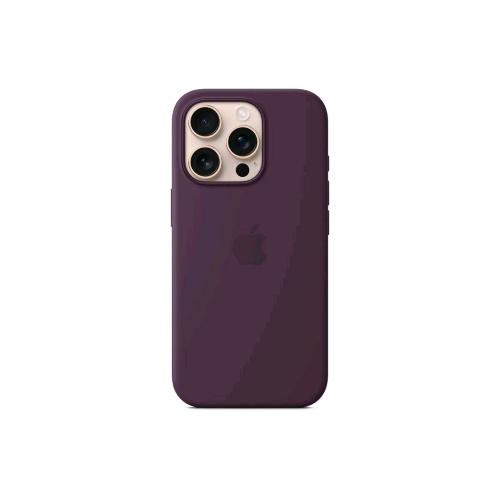 APPLE iPHONE 16 PRO SILICONE CASE COVER MagSafe IN SILICONE PRUGNA